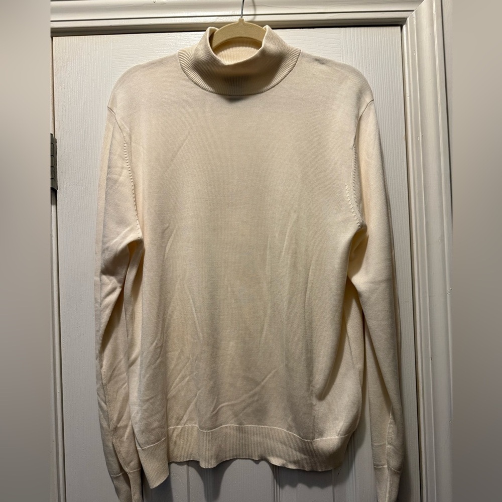 New Jos A Bank Signature Collection 100% Silk Mock Turtleneck Sweater